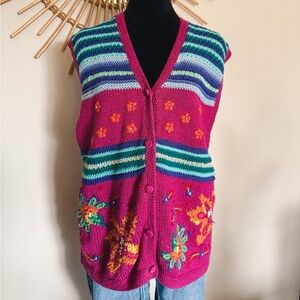Colorful Striped Women's Sweater Vest